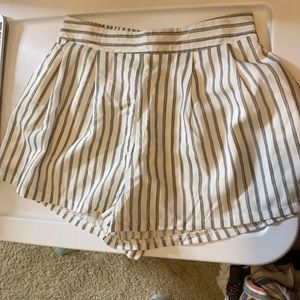 High waisted striped shorts